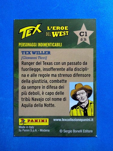Figurine panini tex eroe - l'eroe, del