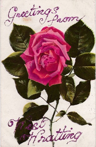 Glitter applied greeting - applied, card