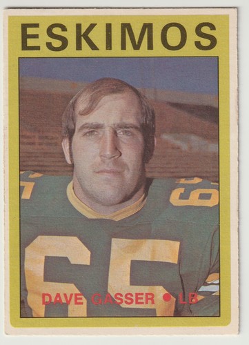 1972 opc cfl dave gasser - 1972,